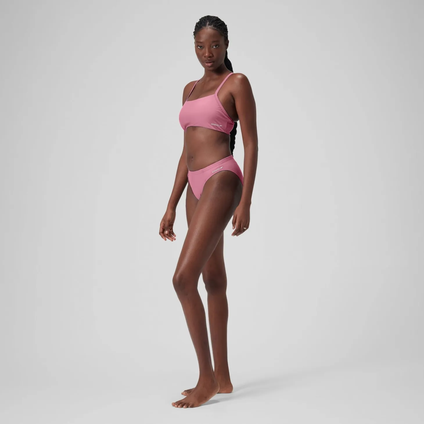 Women's Solid Classic Bikini Bottom Pink