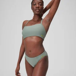 Women's Solid Classic Bikini Bottom Green