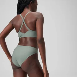 Women's Solid Classic Bikini Bottom Green