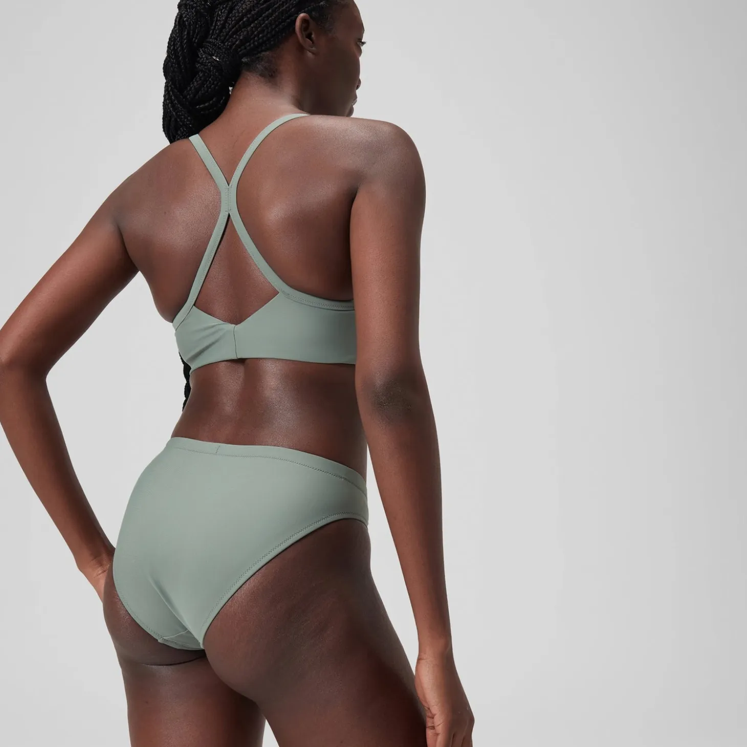 Women's Solid Classic Bikini Bottom Green