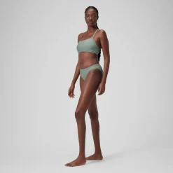 Women's Solid Classic Bikini Bottom Green
