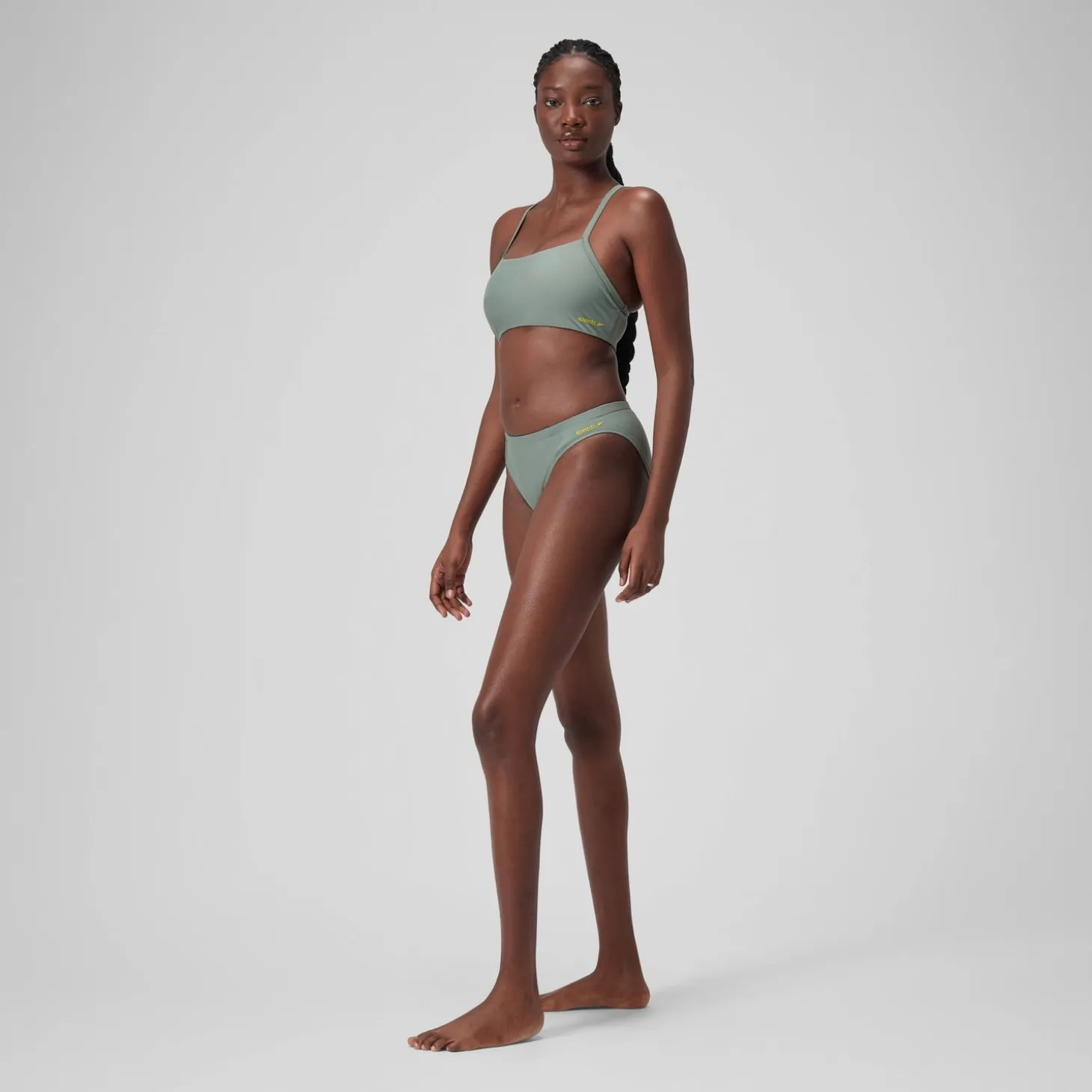 Women's Solid Classic Bikini Bottom Green