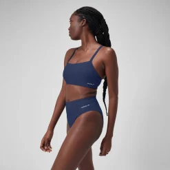 Women's Solid Hi Waist Bottom Blue
