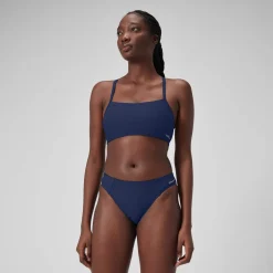 Women's Solid Racerback Bikini Top Blue